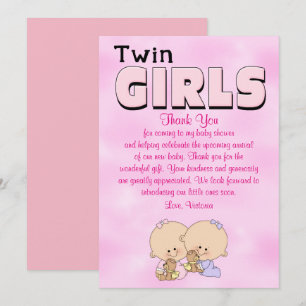 Invitation baby shower Twin Girls
