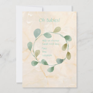 Invitation Baby shower Twin Oh Babies