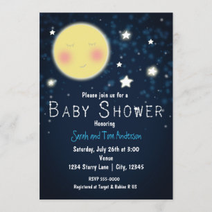 Invitation BABY SHOWER Twinkle Little Star Sparkle