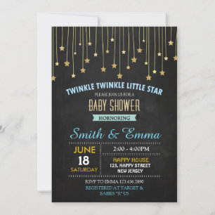 Invitation Baby shower Twinkle Star