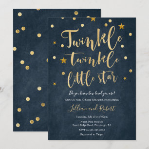Invitation Baby shower Twinkle Twinkle Little Star