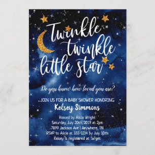 Invitation Baby shower Twinkle Twinkle Little Star