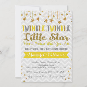 Invitation Baby shower Twinkle Twinkle Star