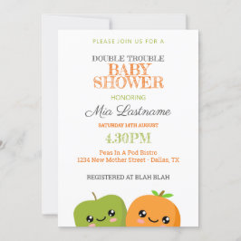 Invitation Baby shower Twins