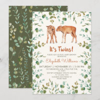 Baby shower Twins mignon Baby Bison