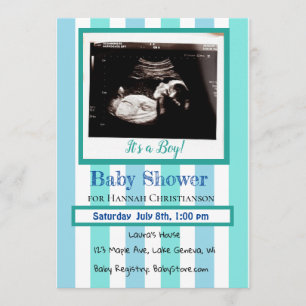 Invitation Baby shower Ultrasound pour bébé personnalisé