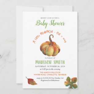 Invitation Baby shower   Un Petit Citrouille Est En Route