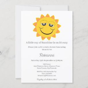 Invitation Baby Shower Un Petit Rayon De Soleil