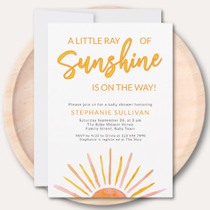 Invitation Baby Shower Un Petit Rayon De Soleil