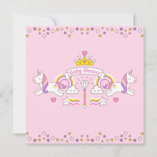 Invitation Baby shower Unicorn