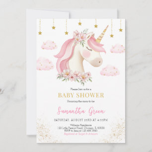Invitation Baby shower Unicorn