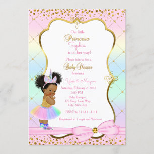 Invitation baby shower Unicorne