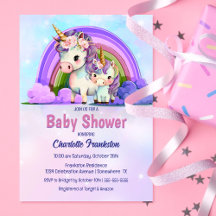 Baby shower Unicorne pourpre