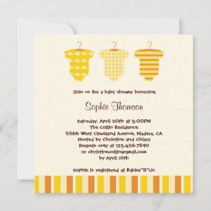 Invitation Baby shower Unisex