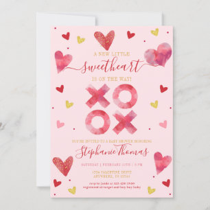 Invitation Baby shower Valentine Sweetheart