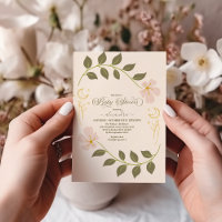 Baby shower végétal céleste vintage