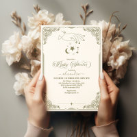Baby shower végétal céleste vintage