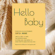 Baby shower vert et jaune propre et neutre pour le