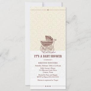 Invitation baby shower Vintage