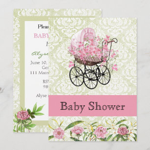 Invitation Baby shower vintage