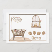 Invitation Baby shower vintage