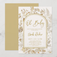 Baby shower Vintage doré