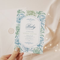 Baby shower vintage Floral Chinoiserie