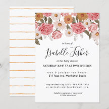 Baby shower vintage Florals