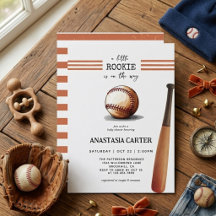 Baby Shower Vintage Little Rookie de Baseball