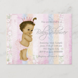 Invitation Baby shower Vintage Pastel Rainbow
