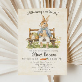 Invitation Baby shower vintage Peter Rabbit