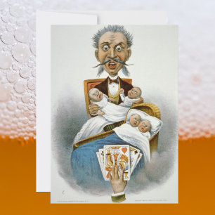 Invitation Baby-shower vintage pour hommes ! Une fête de Dadc