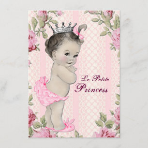 Invitation Baby-Shower Vintage Princess