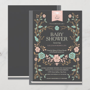 Invitation Baby shower vintage Storybook