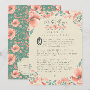 INVITATION BABY SHOWER  Vintage Storybook Floral
