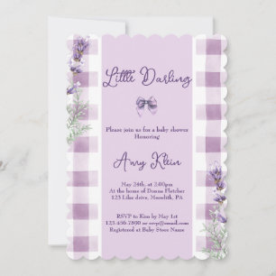 Invitation Baby shower violet