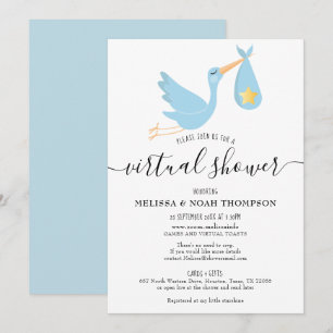 Invitation Baby shower virtuel à longue distance en ligne