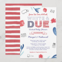Baby shower Virtuel Blanc Rouge Et Patriotique Dû