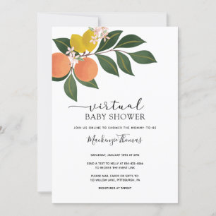 Invitation Baby shower virtuel Citrus