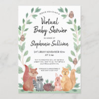 Baby shower virtuel des animaux des bois