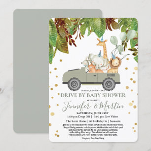 Invitation Baby shower virtuel Drive By Baby shower