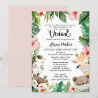 Baby shower Virtuel Genre Neutre Safari amis