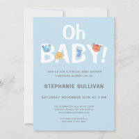 Baby shower virtuel Oh Baby Blue Boy moderne