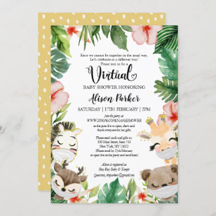 Invitation Baby shower virtuel pour GARY   Amis Safari