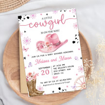 Baby shower Western Pink Cowgirl Rodeo Ranch