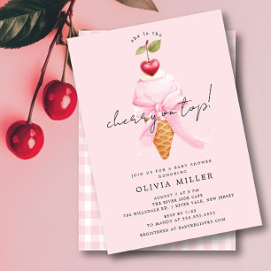 Invitation Baby shower Whimsical Cherry