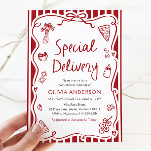 Invitation Baby shower Whimsical de livraison Spéciale Italie