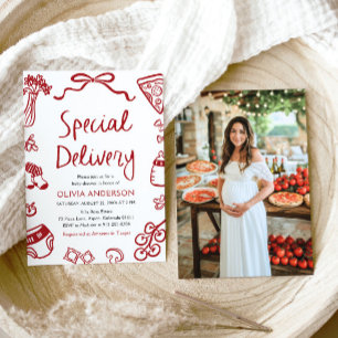Invitation Baby shower Whimsical de livraison Spéciale Italie