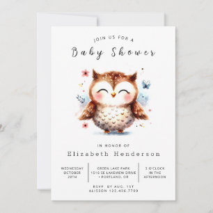Invitation Baby shower Whimsy Online Owl