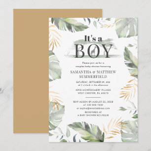 Invitation Baby shower Wild Jungle Safari Giraffe Couples